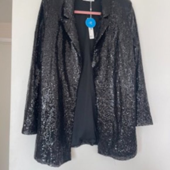 Cupshe Jackets & Coats Starlight Sequin Openfront Blazer Starlight